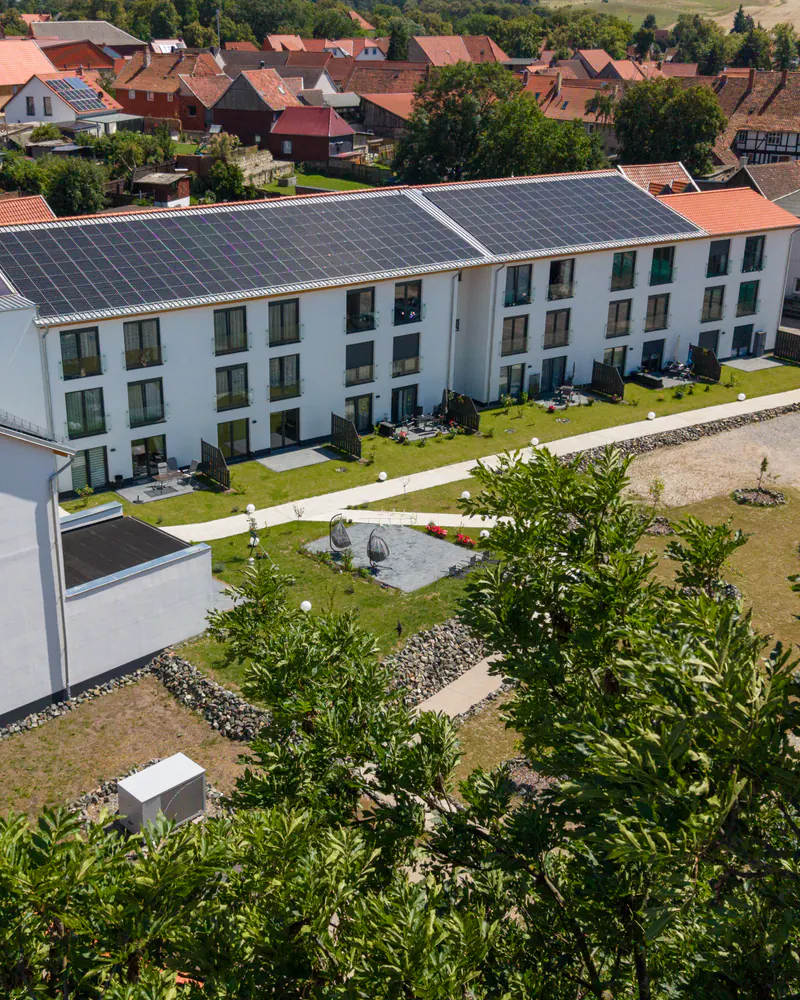 Luftbild der Wohnanlage Rittergut Derenburg